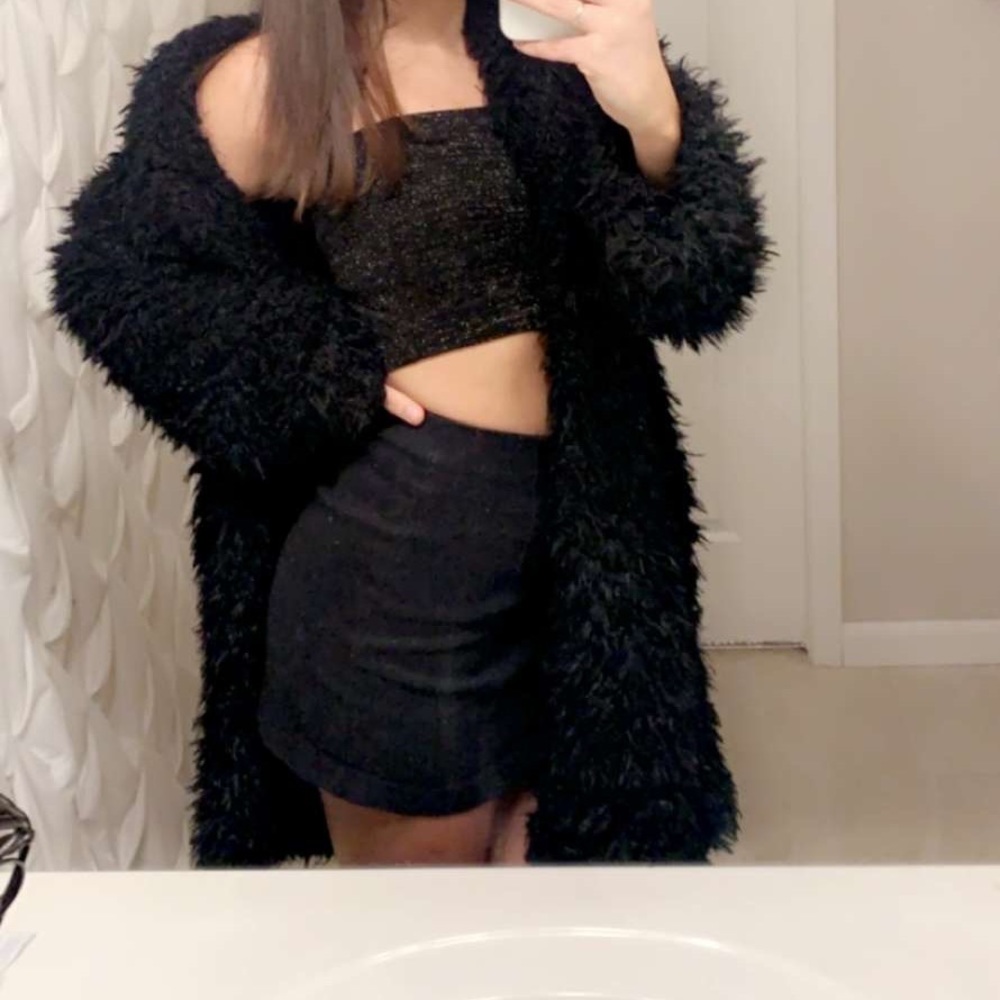 Sparkly black top